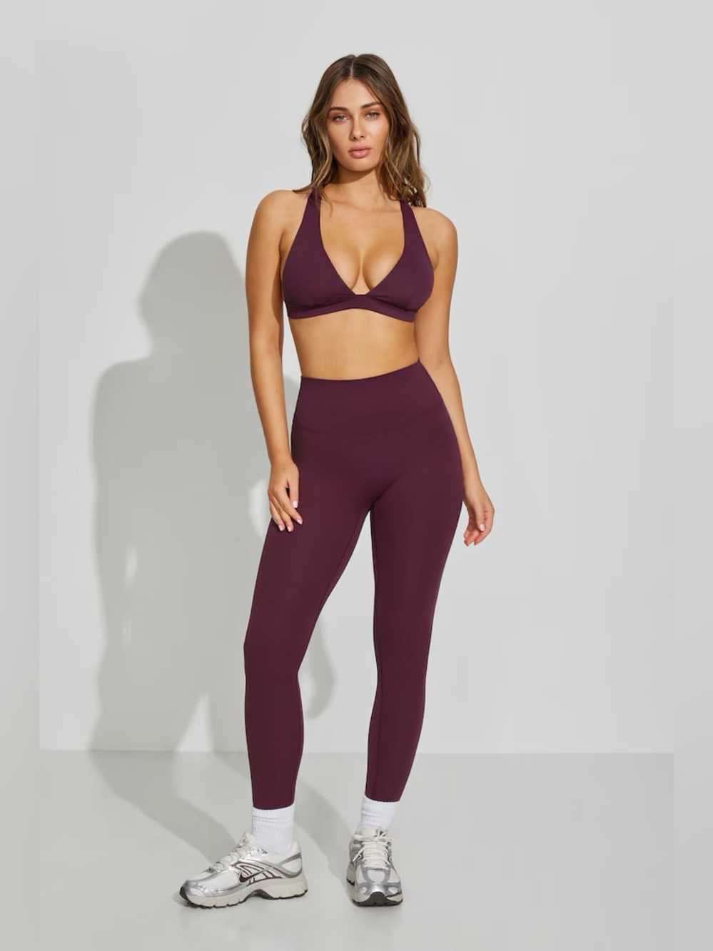 Burgundy Active Leggings
